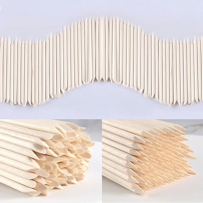 200pcs Wooden Sticks for Nail Gem Application